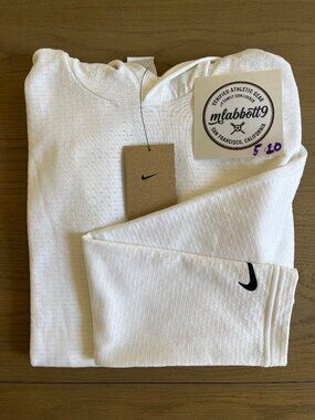 NIKE TOUR GRADE Dri-FIT Lightweight Golf Hoodie - White/Black - Men's S - New